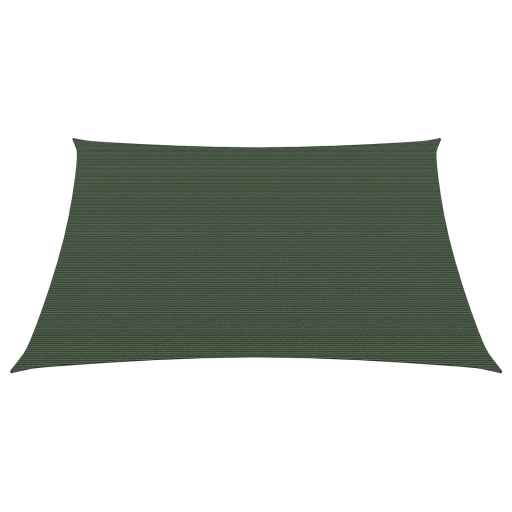 vidaXL Toldo de vela verde oscuro HDPE 160 g/m² 4,5x4,5 m