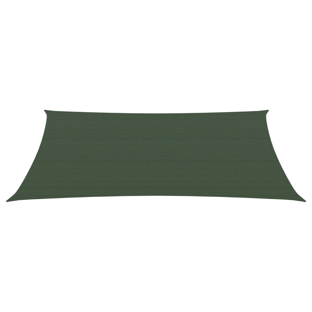 vidaXL Toldo de vela verde oscuro HDPE 160 g/m² 2,5x3,5 m