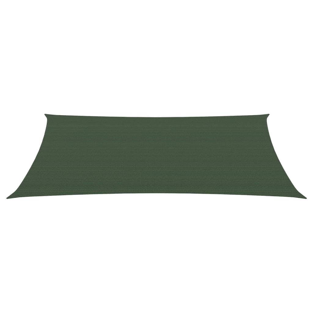 vidaXL Toldo de vela HDPE verde oscuro 160 g/m² 3x6 m