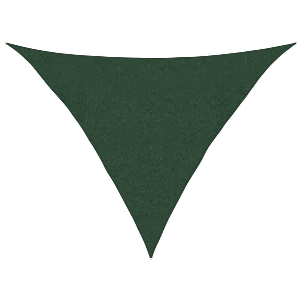 vidaXL Toldo de vela verde oscuro HDPE 160 g/m² 4x4x5,8 m