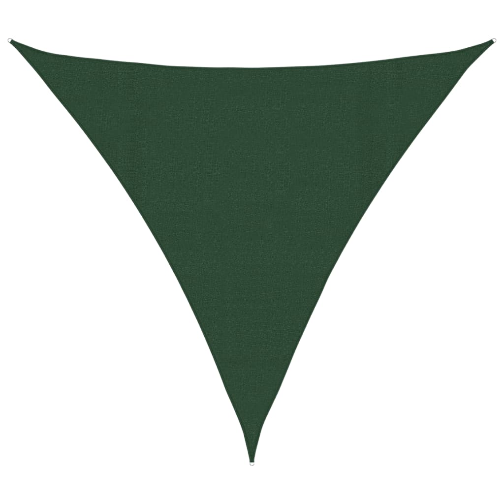 vidaXL Toldo de vela verde oscuro HDPE 160 g/m² 4,5x4,5x4,5 m