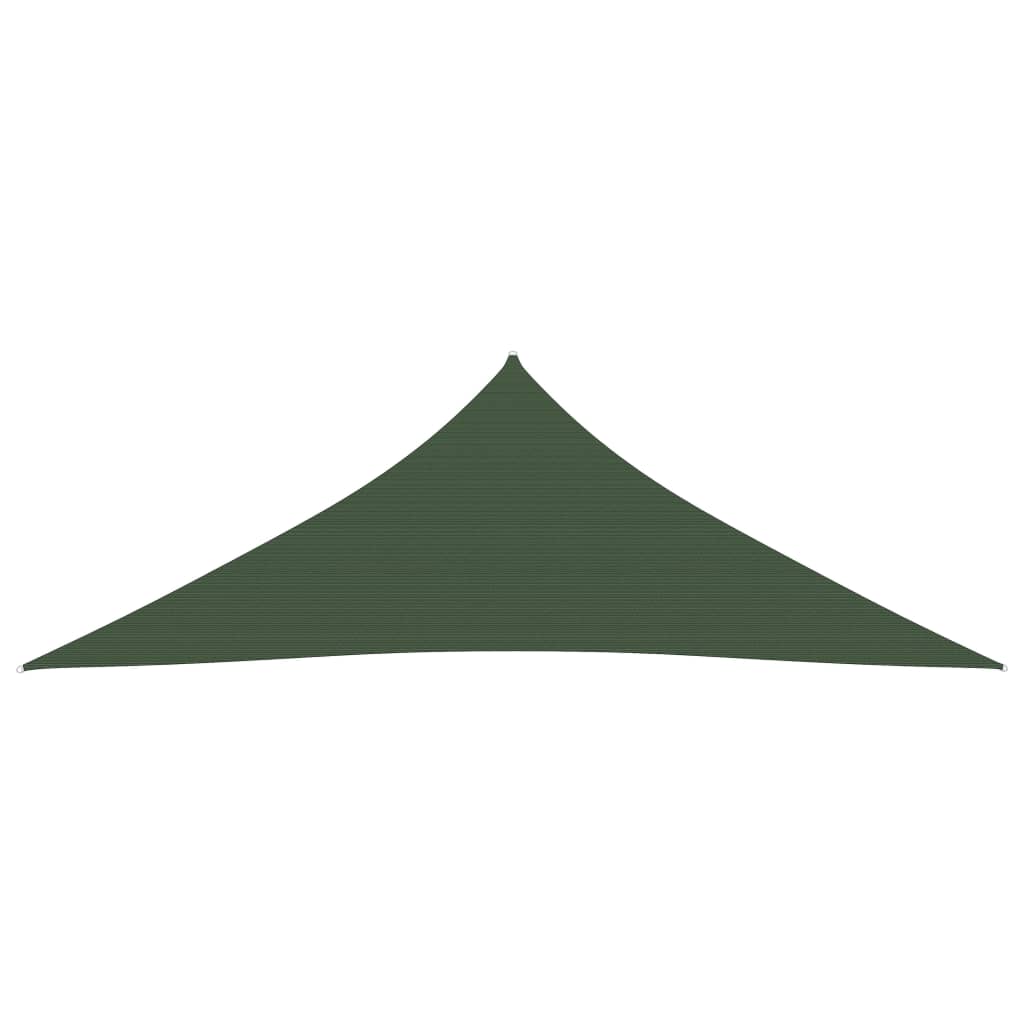 vidaXL Toldo de vela verde oscuro HDPE 160 g/m² 4,5x4,5x4,5 m