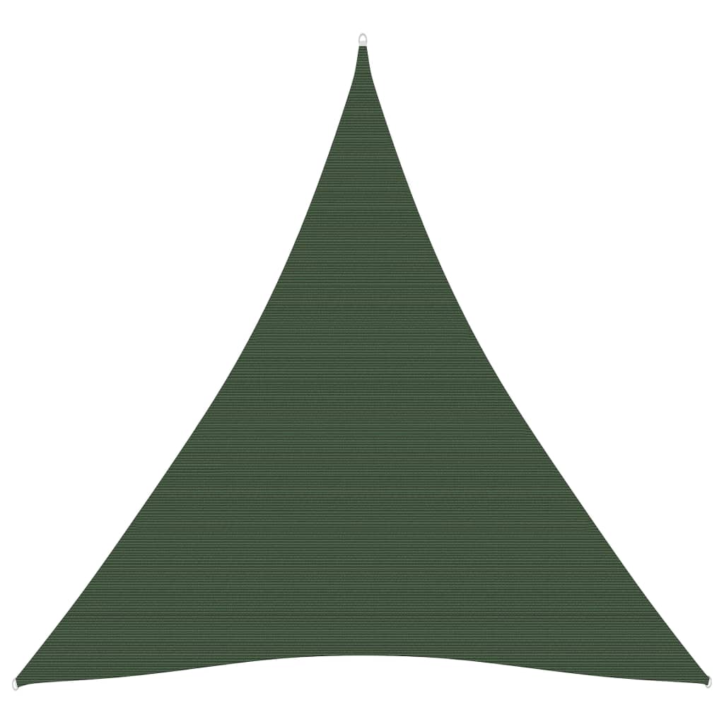 vidaXL Toldo de vela HDPE verde oscuro 160 g/m² 4x5x5 m