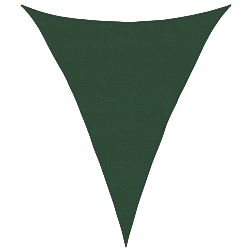 vidaXL Toldo de vela verde oscuro HDPE 160 g/m² 5x6x6 m