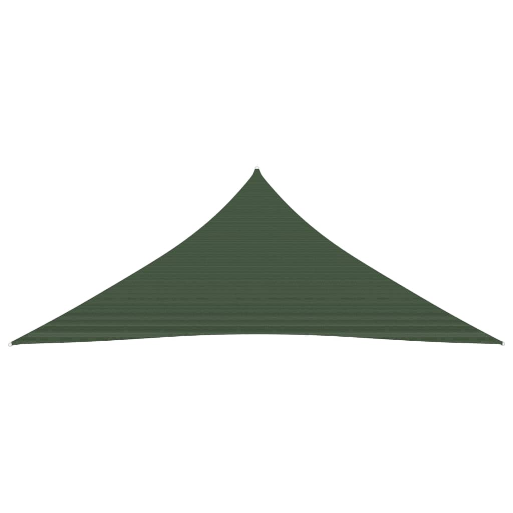 vidaXL Toldo de vela verde oscuro HDPE 160 g/m² 5x6x6 m