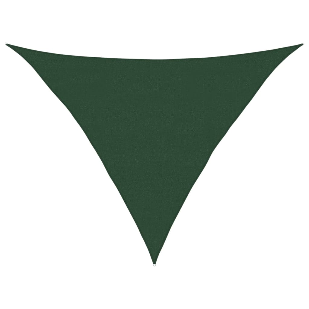 vidaXL Toldo de vela HDPE verde oscuro 160 g/m² 5x5x6 m