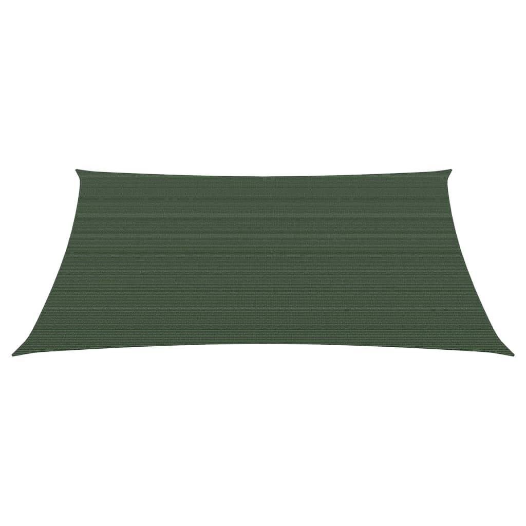 vidaXL Toldo de vela verde oscuro HDPE 160 g/m² 3/4x3 m