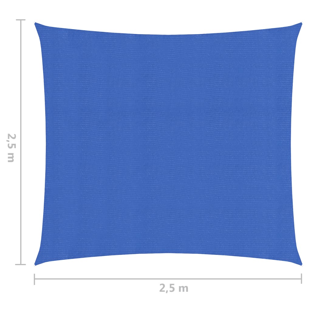 vidaXL Toldo de vela azul HDPE 160 g/m² 2,5x2,5 m