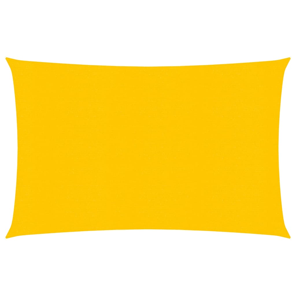 vidaXL Toldo de vela HDPE amarillo 160 g/m² 3x4 m