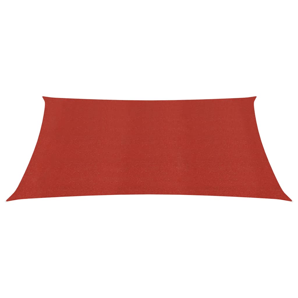 vidaXL Toldo de vela HDPE rojo 160 g/m² 3,6x3,6 m