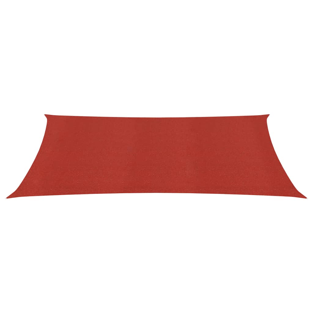 vidaXL Toldo de vela HDPE rojo 160 g/m² 2x4 m