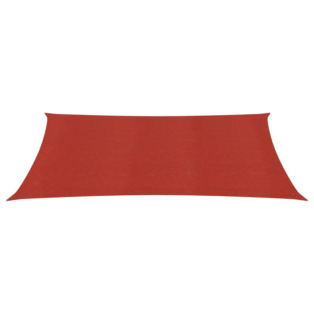 vidaXL Toldo de vela rojo HDPE 160 g/m² 2x4,5 m