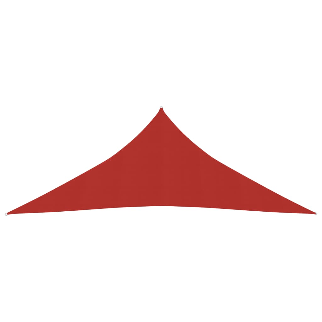 vidaXL Toldo de vela HDPE rojo 160 g/m² 4x4x4 m