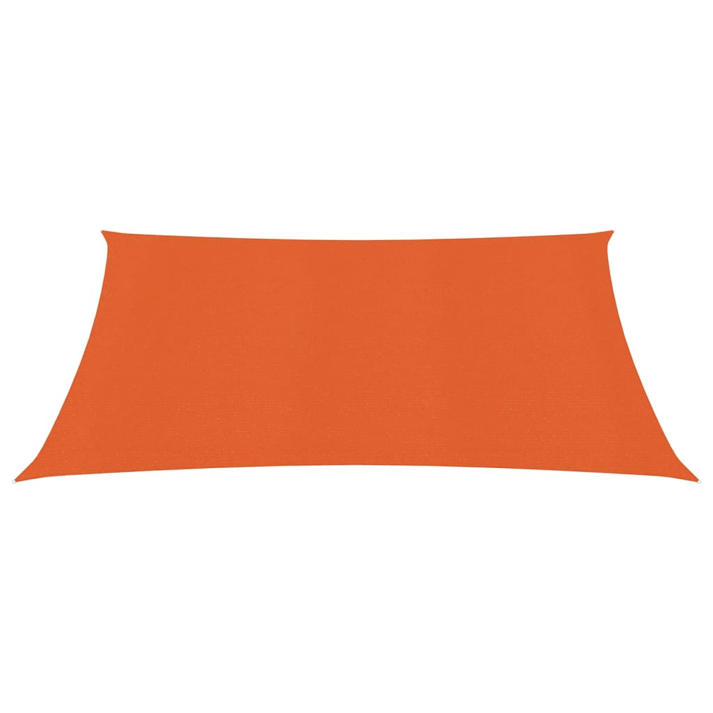 vidaXL Toldo de vela HDPE naranja 160 g/m² 3x3 m