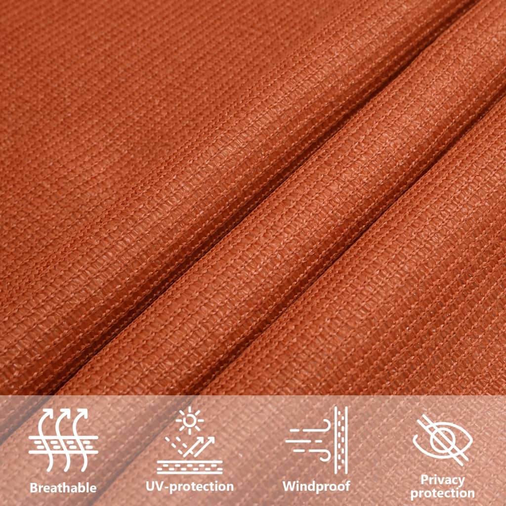 vidaXL Toldo de vela naranja HDPE 160 g/m² 2x2,5 m