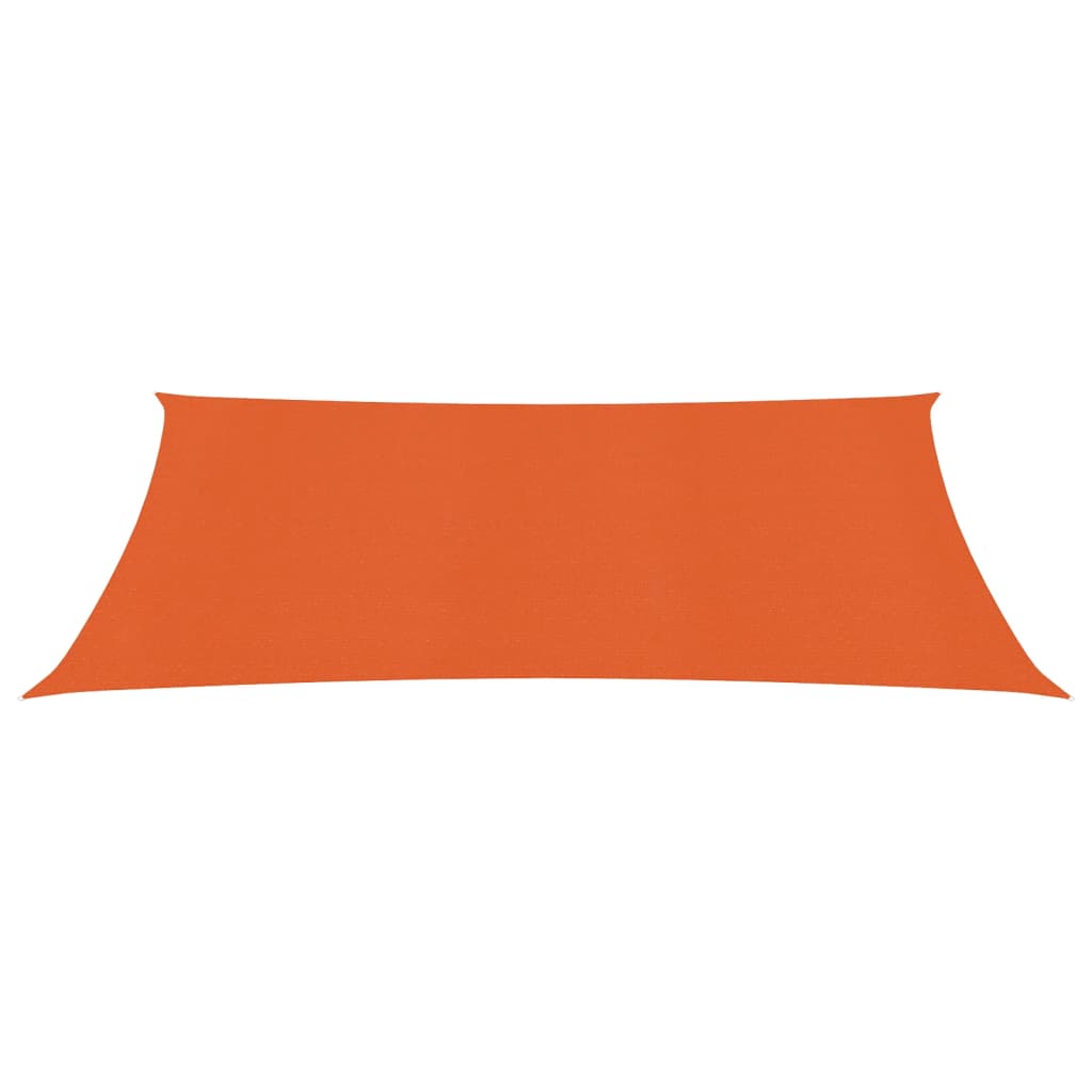 vidaXL Toldo de vela HDPE naranja 160 g/m² 2x3,5 m