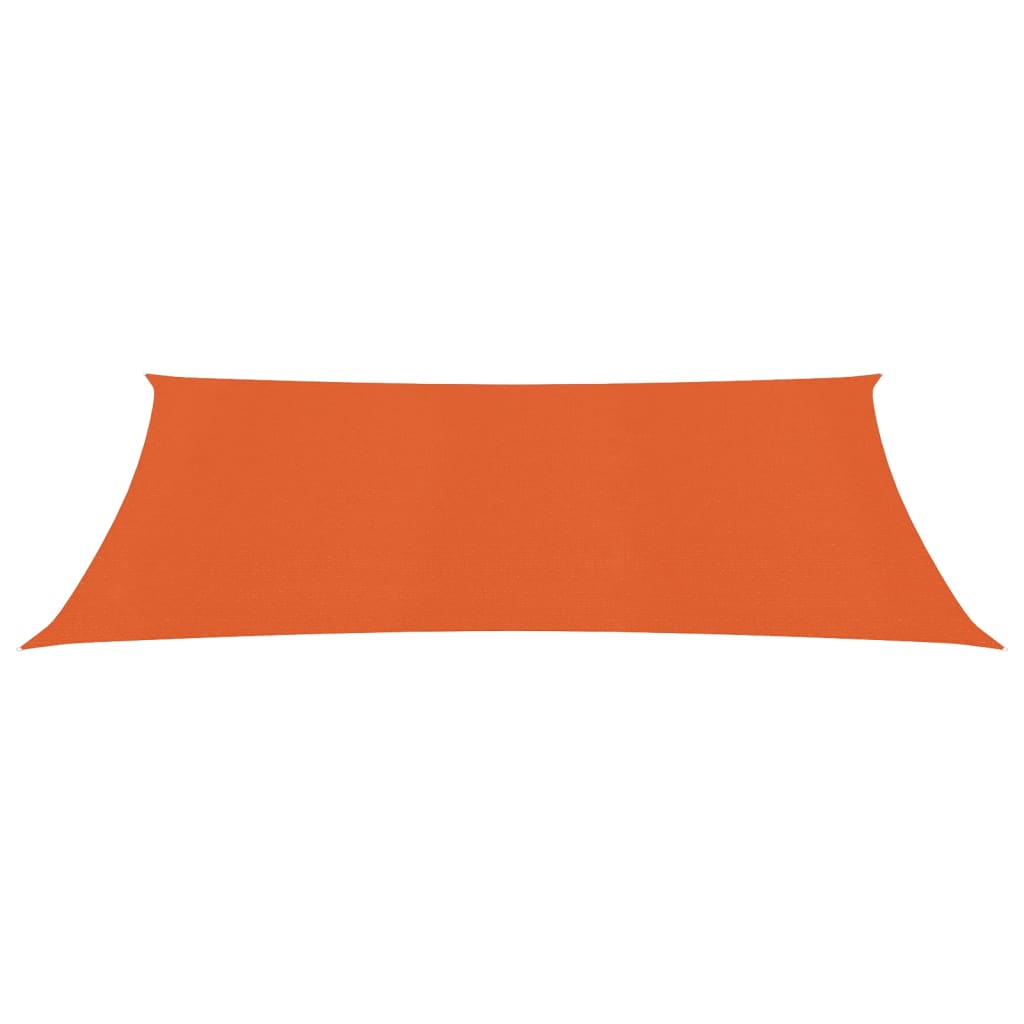 vidaXL Toldo de vela HDPE naranja 160 g/m² 2,5x5 m