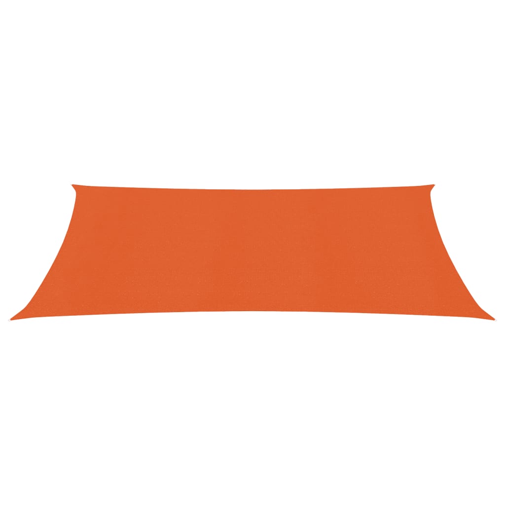 vidaXL Toldo de vela rectangular HDPE naranja 160 g/m² 3x6m