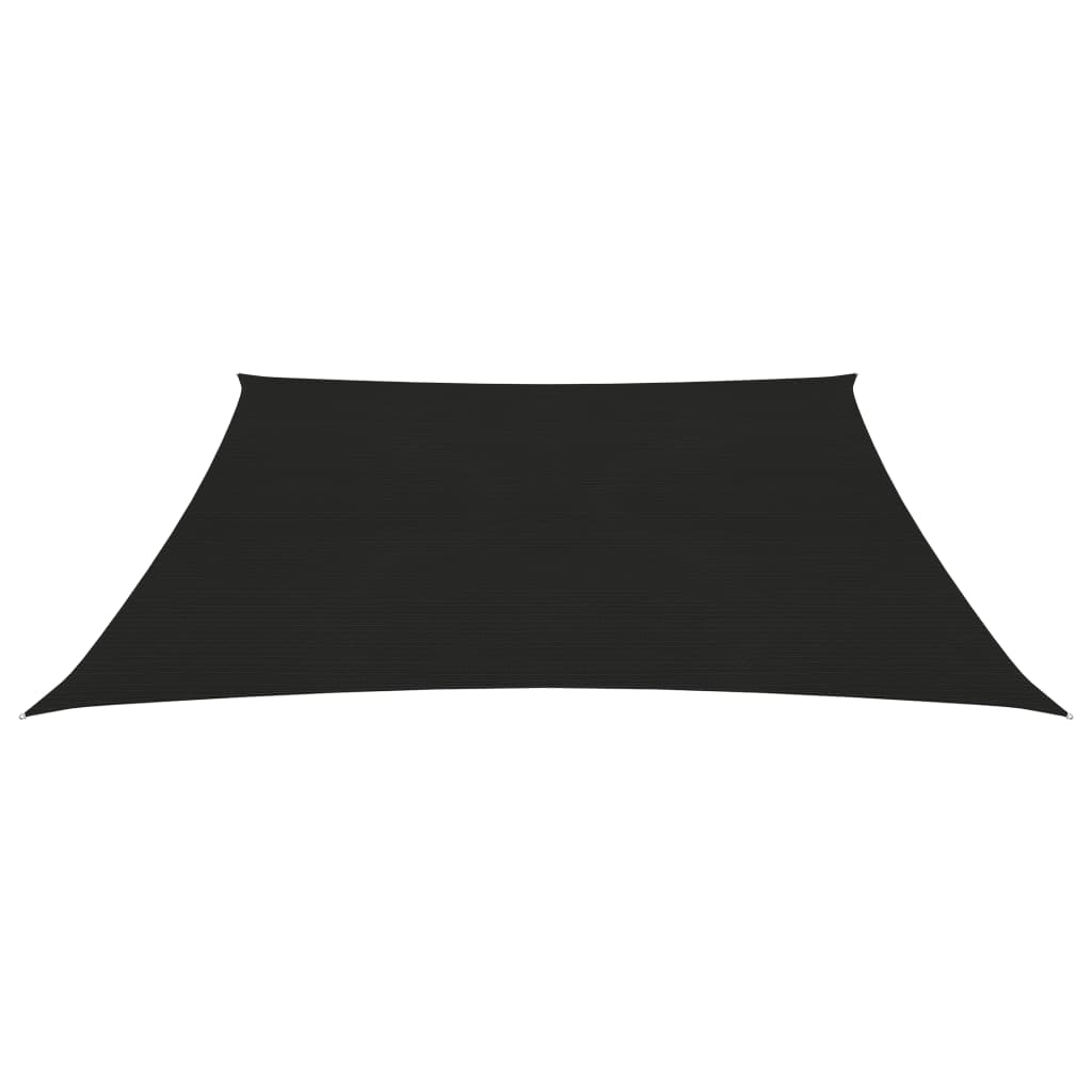 vidaXL Toldo de vela HDPE negro 160 g/m² 4x4 m