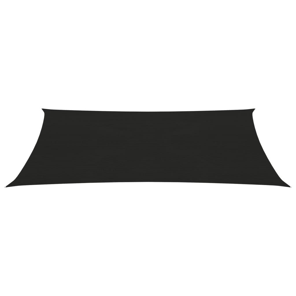 vidaXL Toldo de vela HDPE negro 160 g/m² 2x5 m