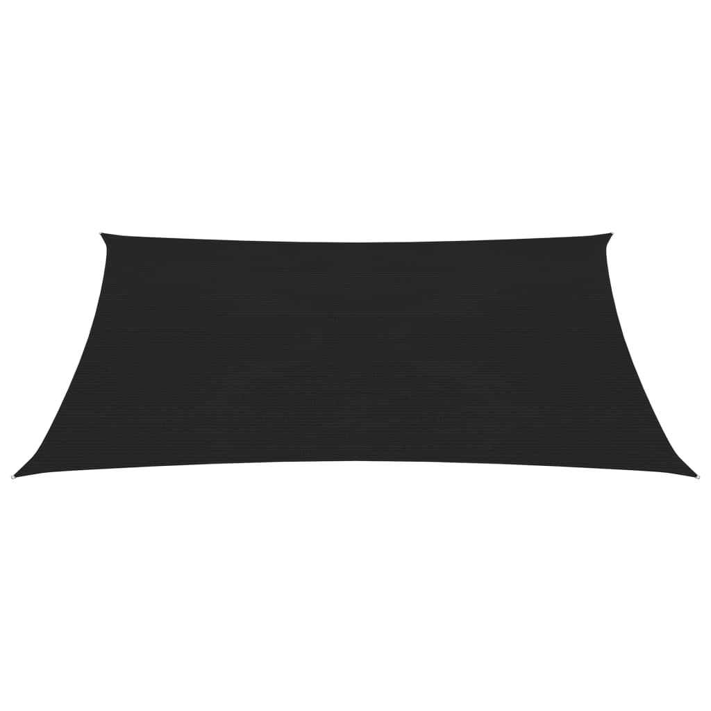 vidaXL Toldo de vela negro HDPE 160 g/m² 3x4 m