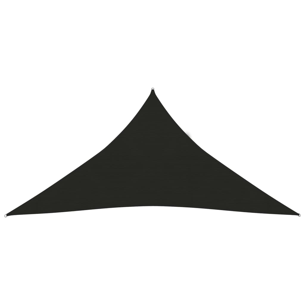 vidaXL Toldo de vela negro HDPE 160 g/m² 3,6x3,6x3,6 m