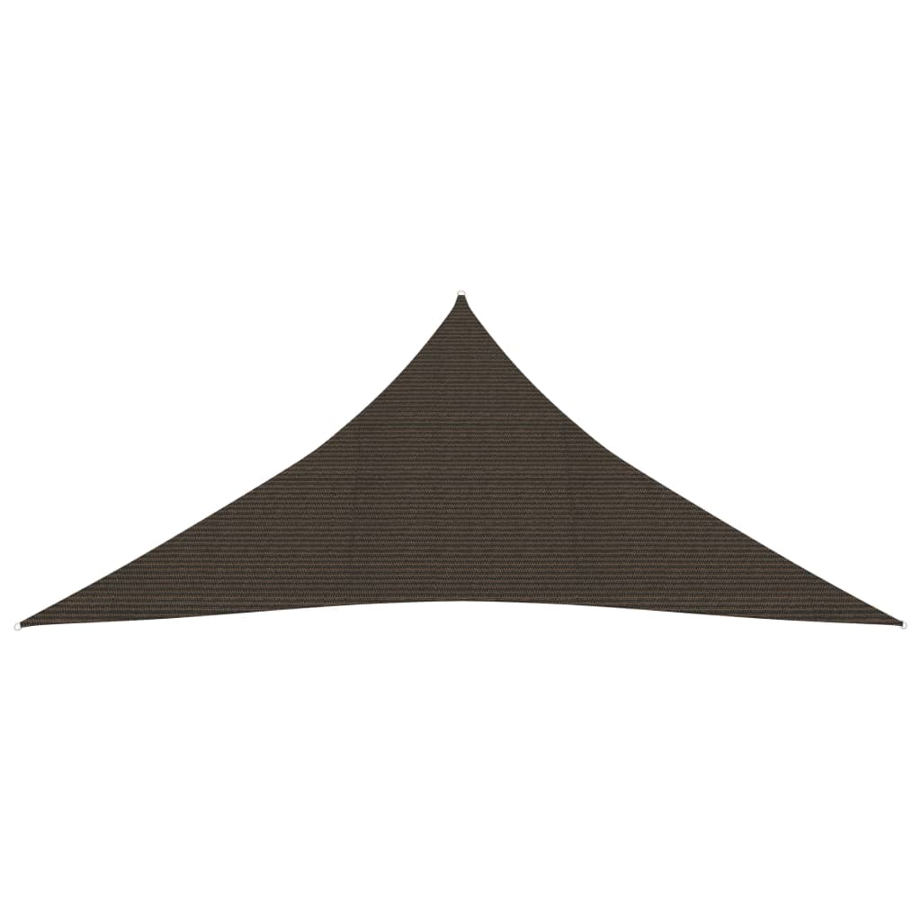 vidaXL Toldo de vela marrón HDPE 160 g/m² 3,6x3,6x3,6 m