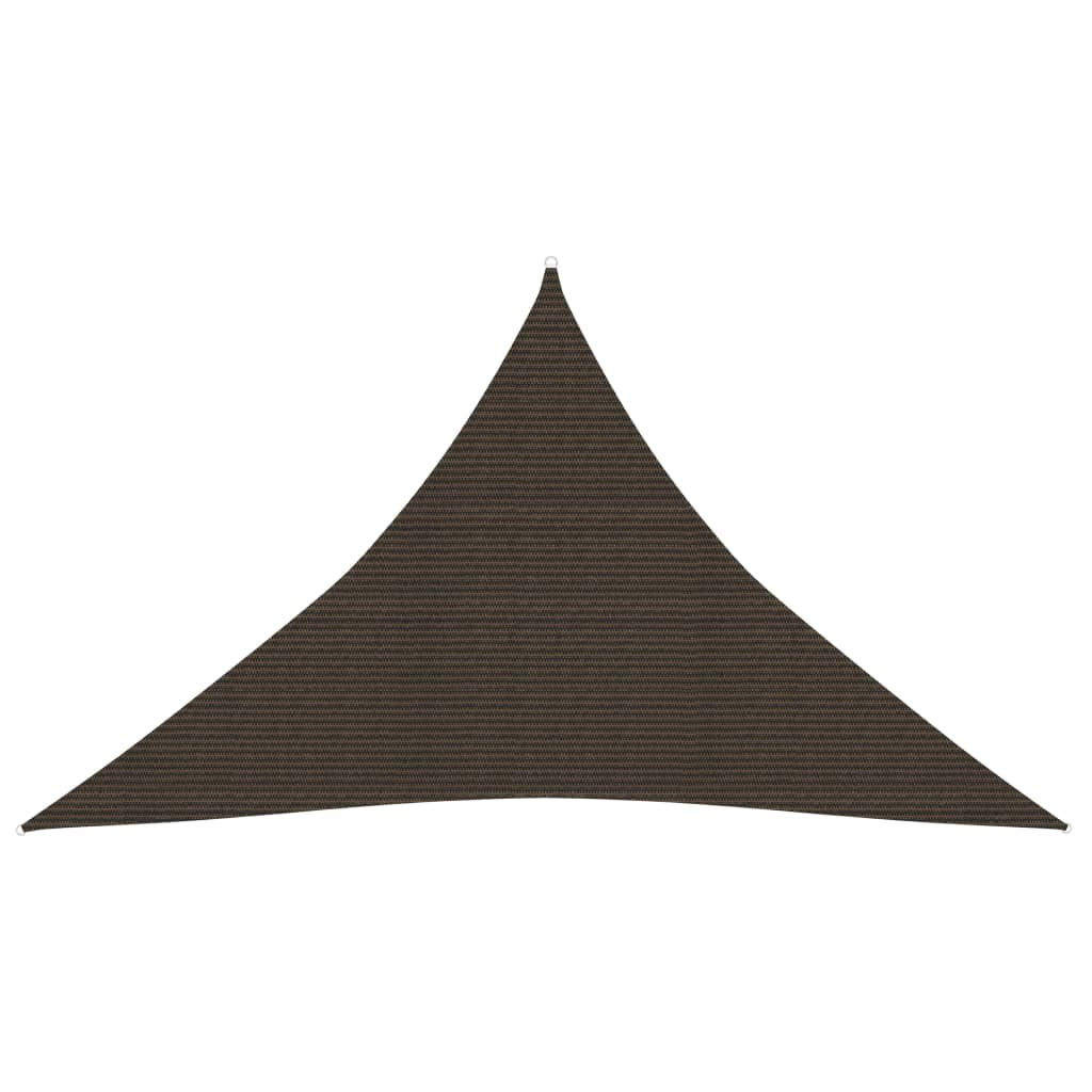 vidaXL Toldo de vela HDPE marrón 160 g/m² 3,5x3,5x4,9 m