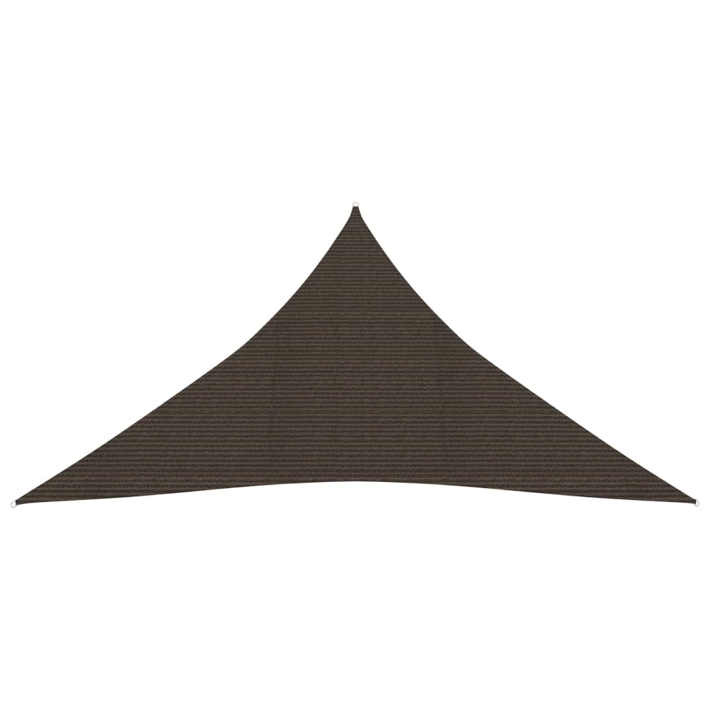 vidaXL Toldo de vela HDPE marrón 160 g/m² 5x6x6 m