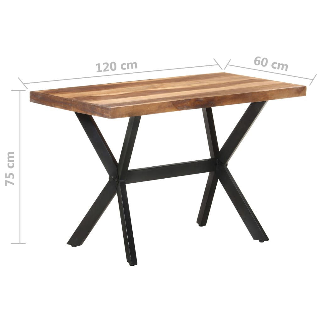 vidaXL Mesa de comedor de madera acacia acabado miel 120x60x75 cm