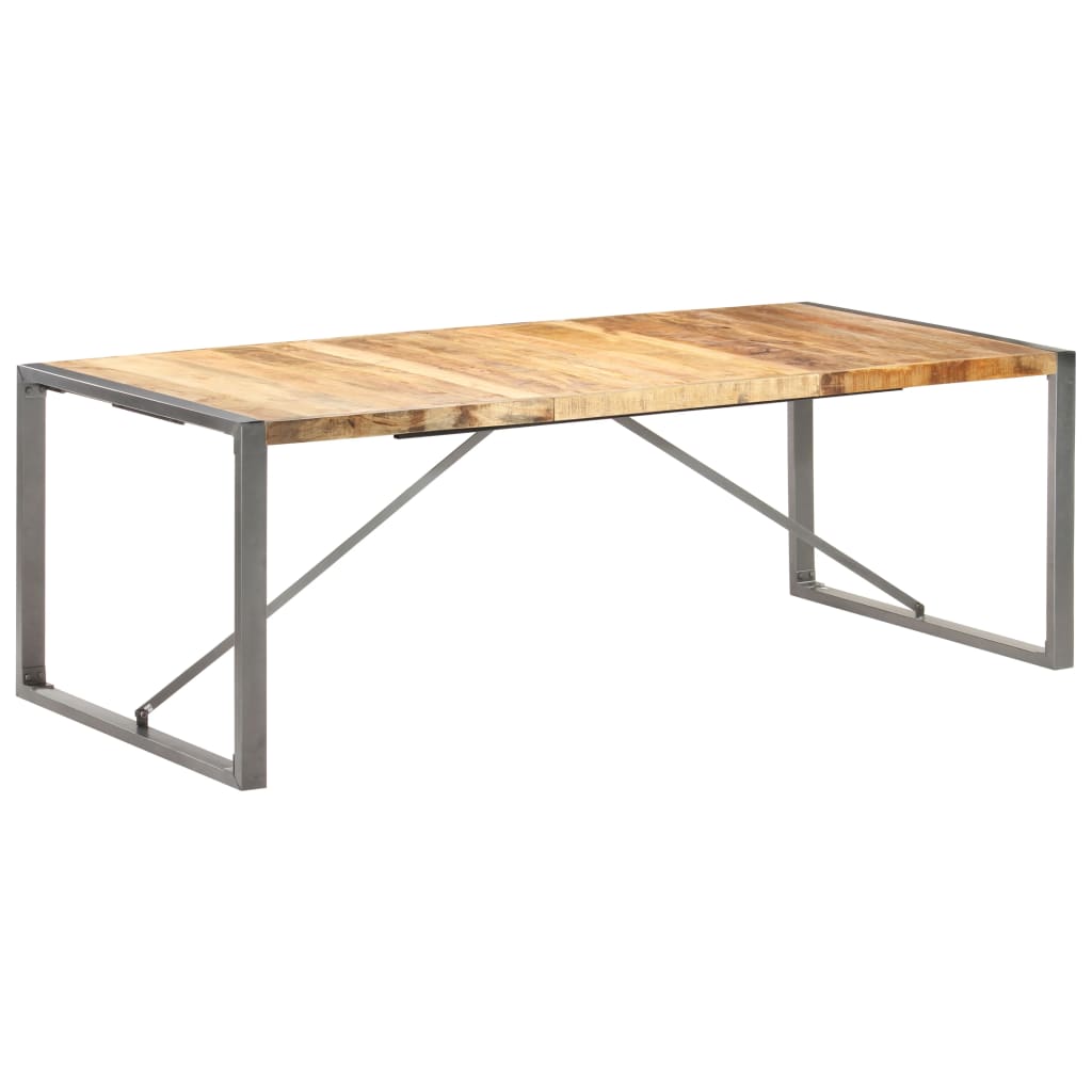 vidaXL Mesa de comedor madera maciza de mango rugosa 220x100x75 cm