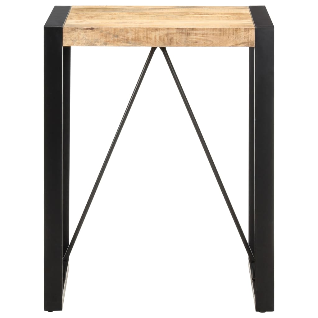 vidaXL Mesa de comedor madera maciza de mango rugosa 60x60x75 cm