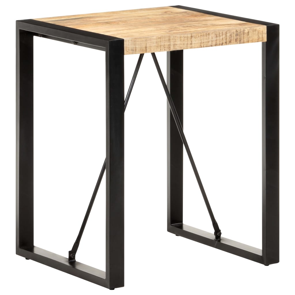 vidaXL Mesa de comedor madera maciza de mango rugosa 60x60x75 cm