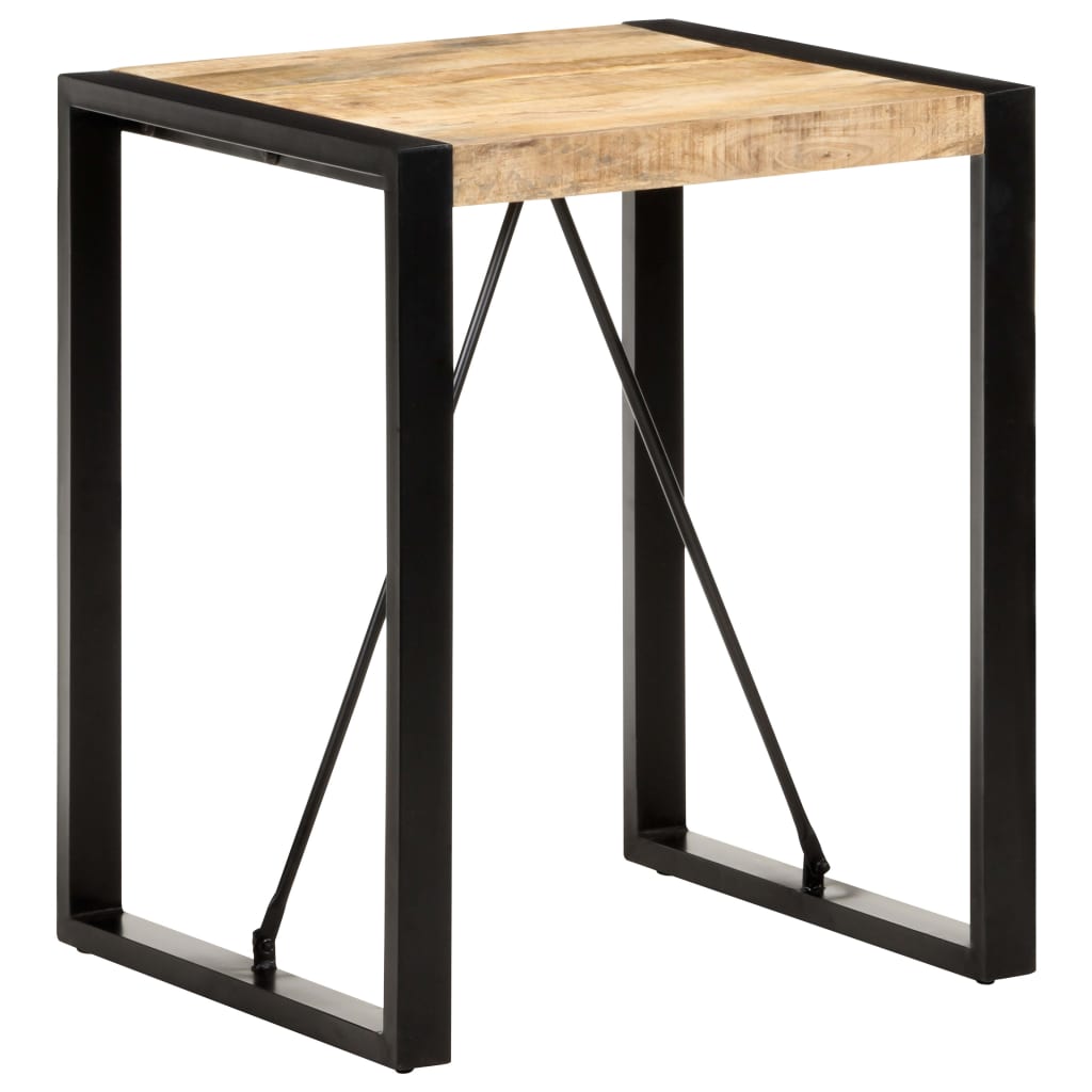 vidaXL Mesa de comedor madera maciza de mango rugosa 60x60x75 cm