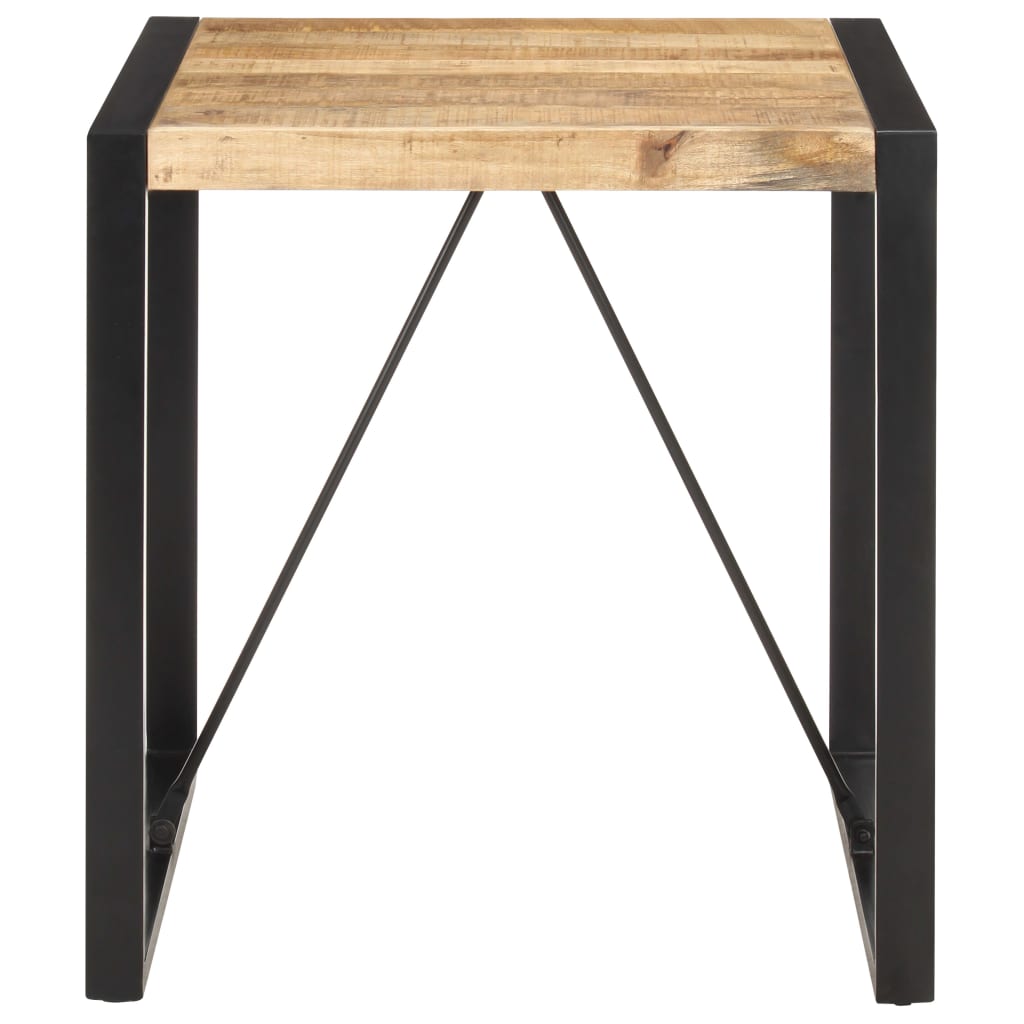 vidaXL Mesa de comedor madera maciza de mango rugosa 70x70x75 cm