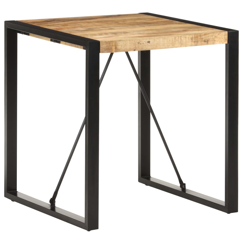 vidaXL Mesa de comedor madera maciza de mango rugosa 70x70x75 cm