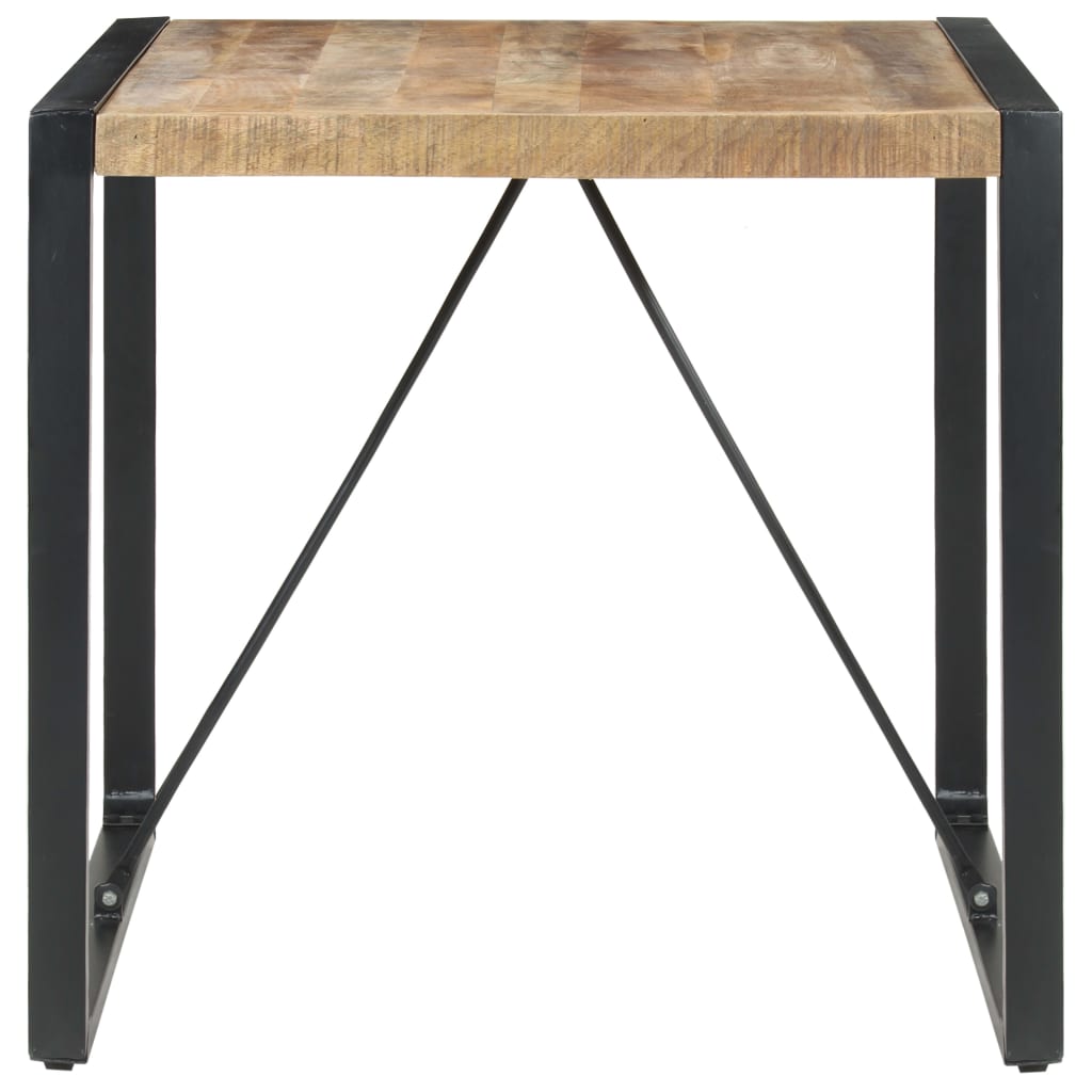 vidaXL Mesa de comedor madera de mango rugosa 80x80x75 cm