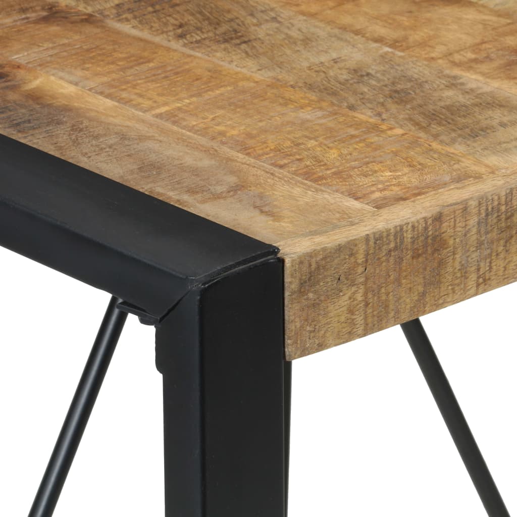 vidaXL Mesa de comedor madera de mango rugosa 80x80x75 cm