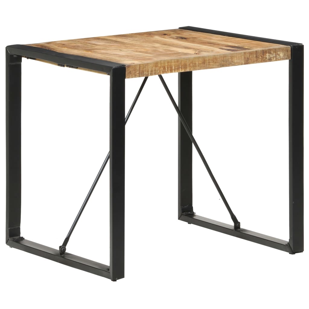 vidaXL Mesa de comedor madera de mango rugosa 80x80x75 cm