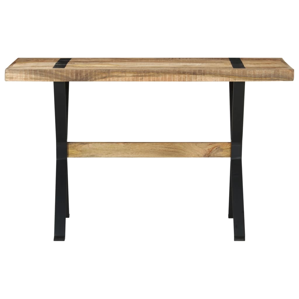 vidaXL Mesa de comedor madera de mango rugosa 120x60x76 cm