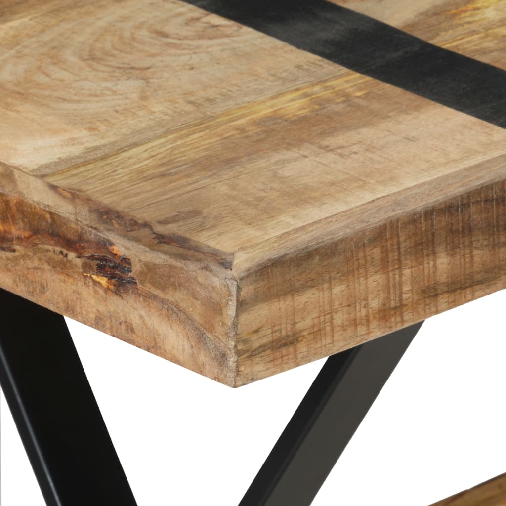 vidaXL Mesa de comedor madera de mango rugosa 140x70x76 cm