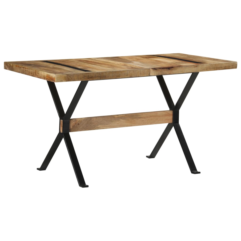 vidaXL Mesa de comedor madera de mango rugosa 140x70x76 cm