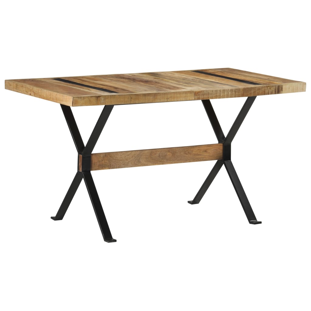 vidaXL Mesa de comedor madera de mango rugosa 140x70x76 cm