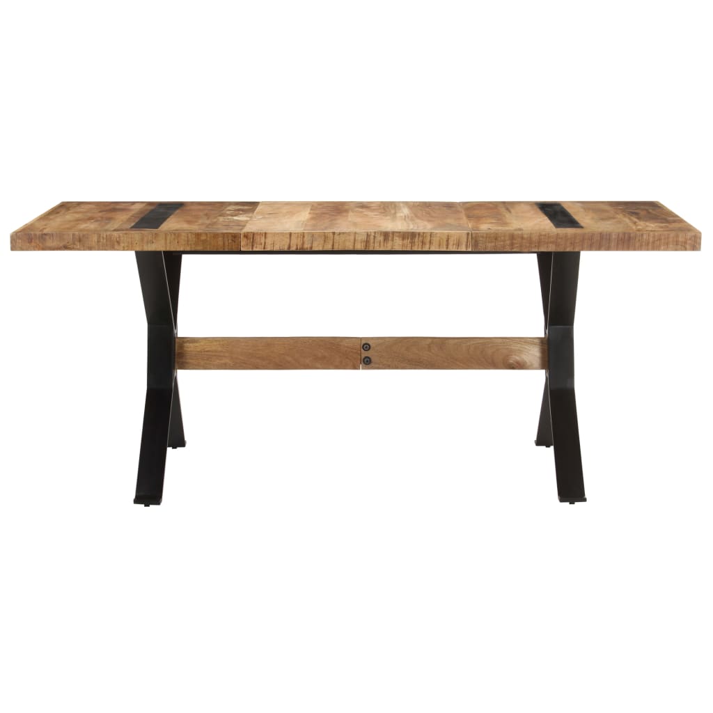 vidaXL Mesa de comedor madera de mango rugosa 180x90x76 cm