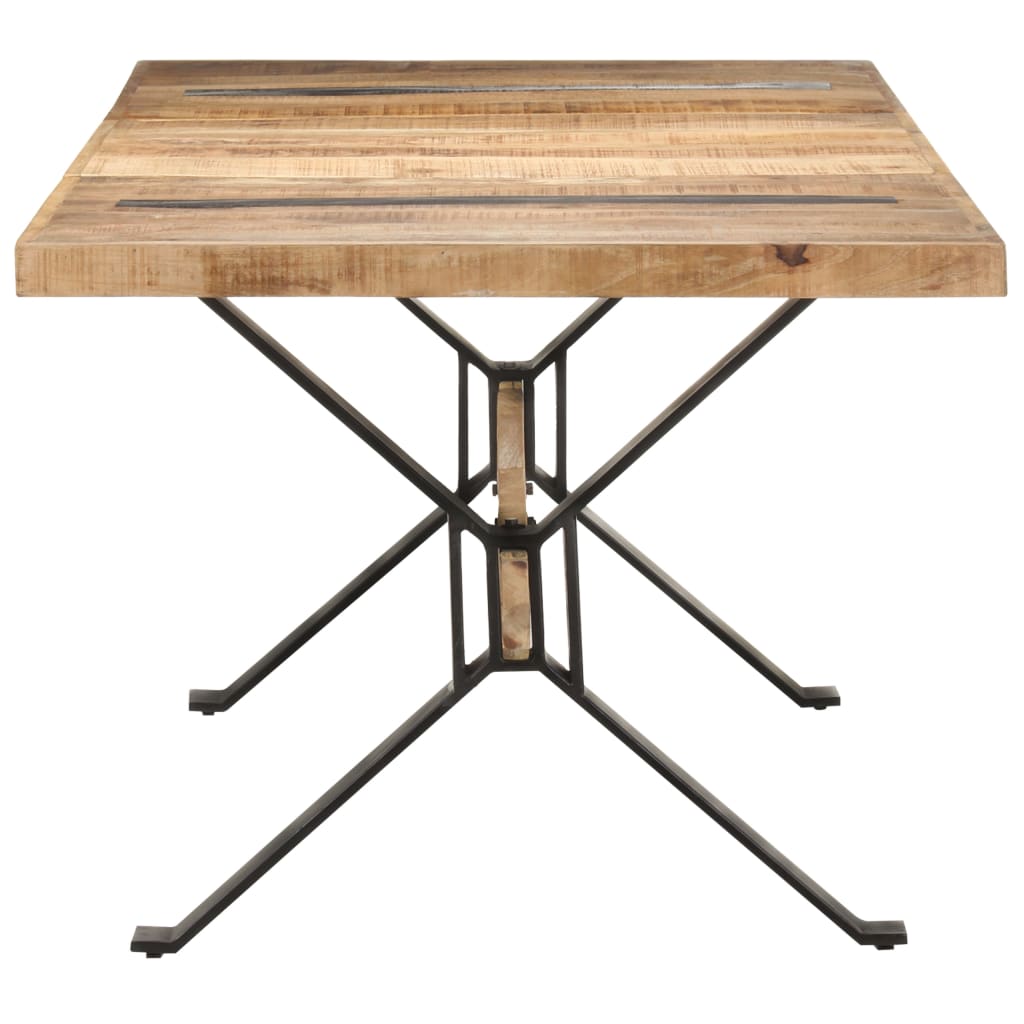 vidaXL Mesa de comedor madera de mango rugosa 180x90x76 cm