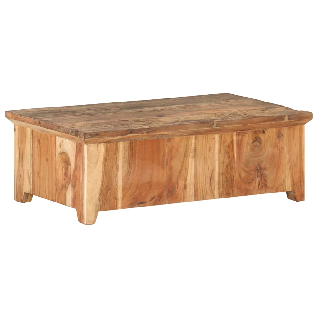 vidaXL Mesa de centro de madera maciza reciclada 90x50x31 cm