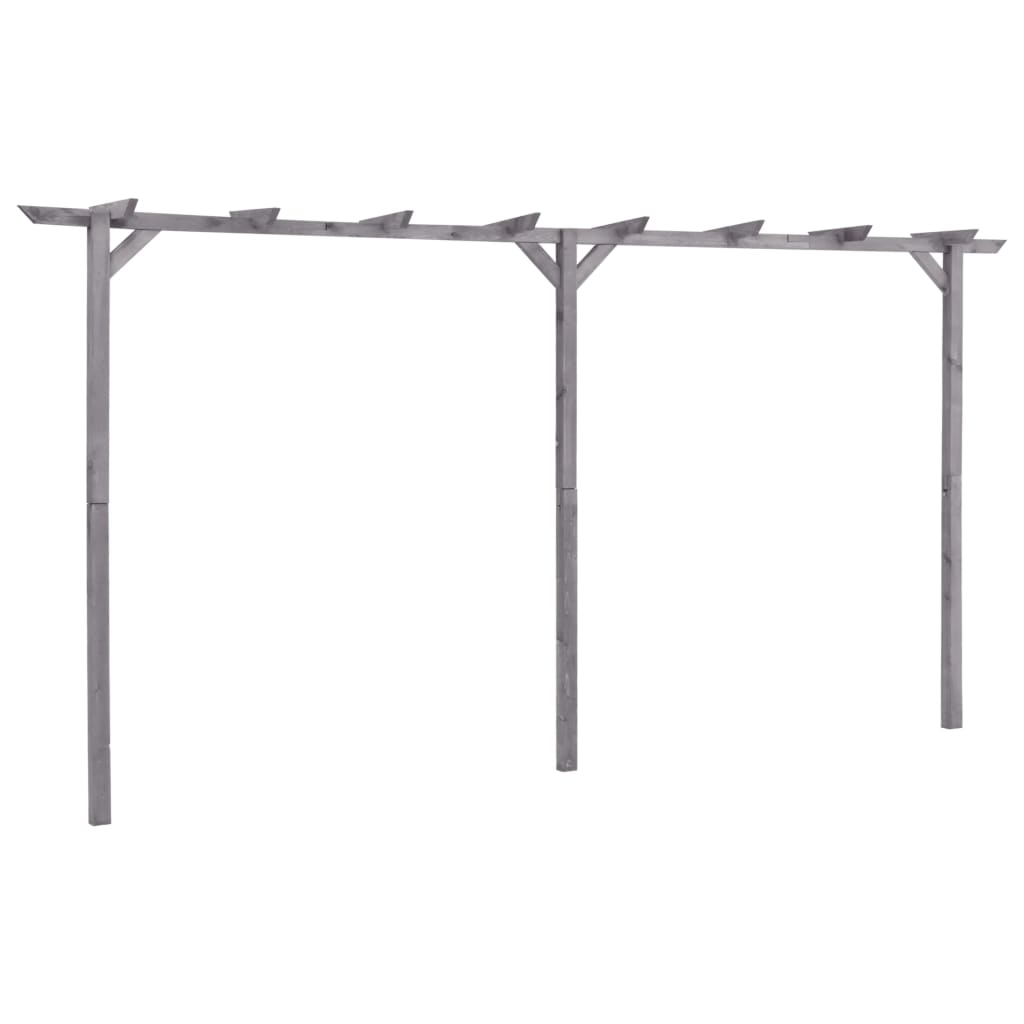 vidaXL Pérgola de jardín de madera de pino impregnada 400x40x205 cm