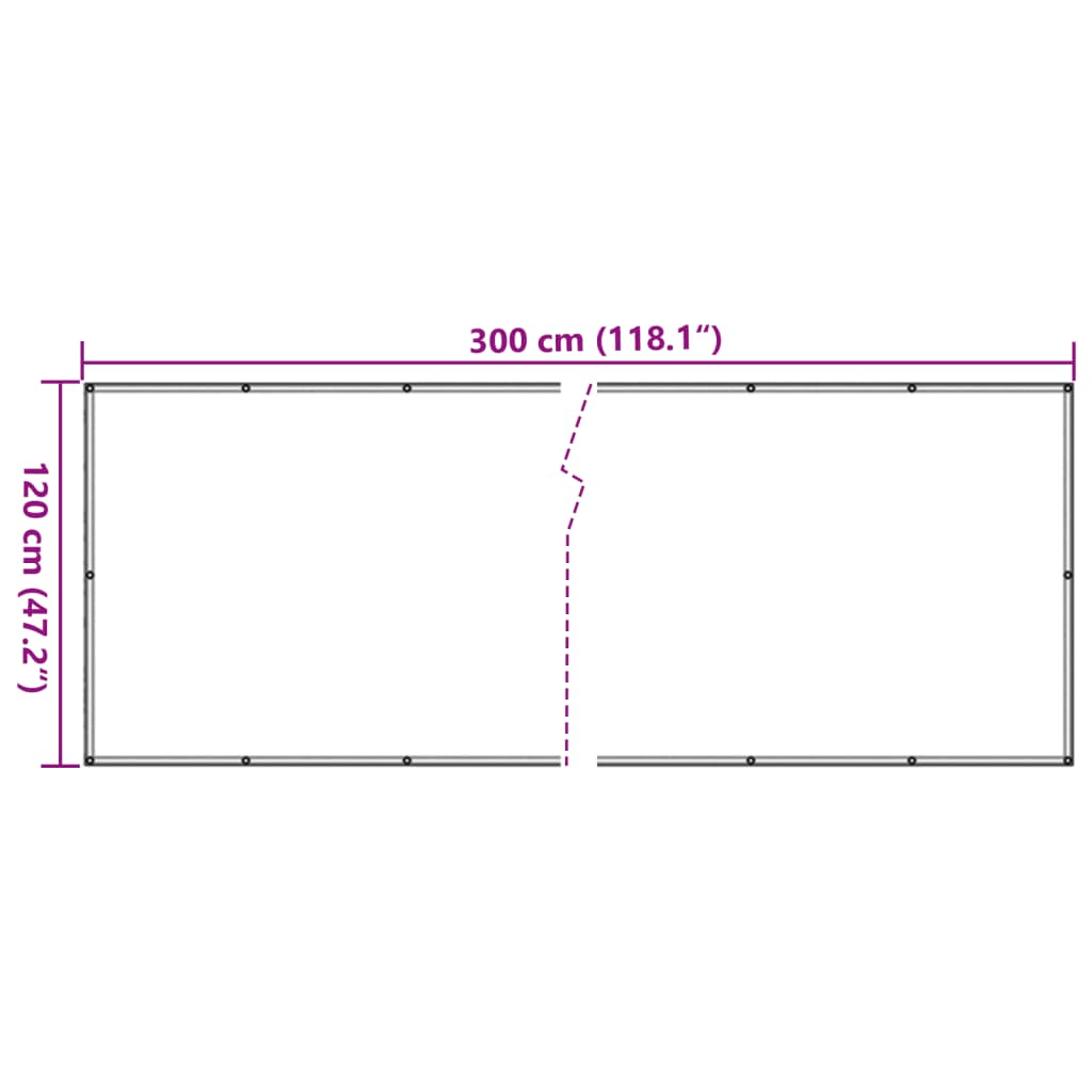 vidaXL Toldo para balcón tela oxford gris antracita 120x300cm