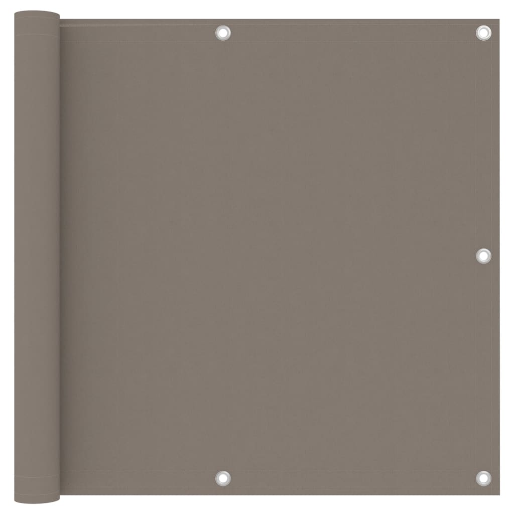 vidaXL Toldo para balcón de tela oxford gris taupe 90x500 cm