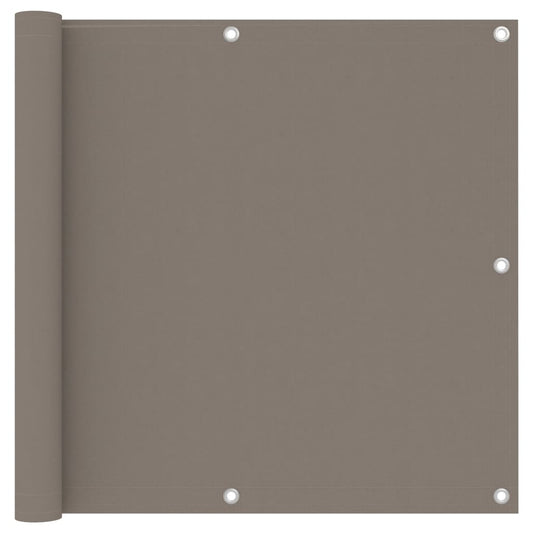 vidaXL Toldo para balcón de tela oxford gris taupe 90x500 cm